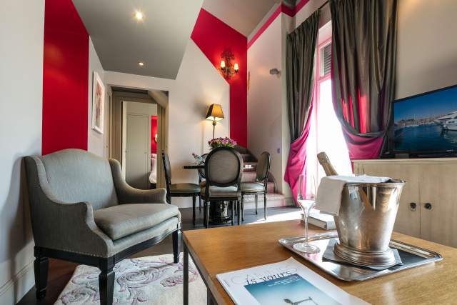 Duplex salon, Villa Garbo, Hotel 4 étoiles Cannes